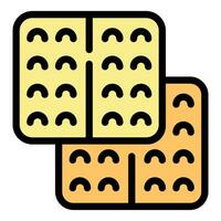 Grain cracker icon vector flat