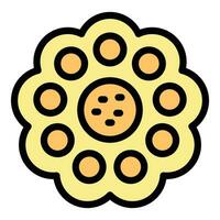 Sugar cracker icon vector flat