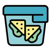 Sandwich box icon vector flat