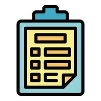 Diet clipboard icon vector flat