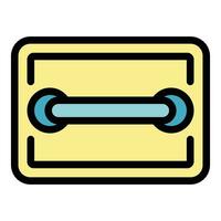 Top view lunch box icon vector flat