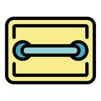 Top view lunch box icon vector flat
