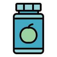 Apple jar icon vector flat