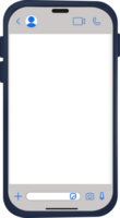 mensagem Smartphone modelo com mensagem bolhas bate-papo em Smartphone ícones png