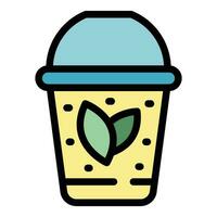 Fresco jugo icono vector plano