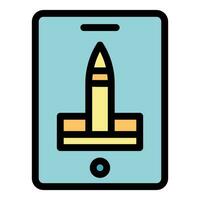 Pen digital icon vector flat