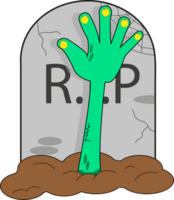 Zombie Hand auf das Grab png