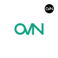 letra ovn monograma logo diseño vector