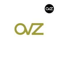 Letter OVZ Monogram Logo Design vector