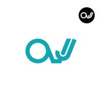 Letter OVJ Monogram Logo Design vector