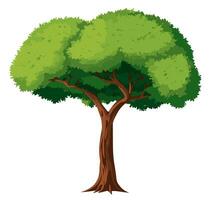 Tree isolated on white background clip art. Cartoon style. AI Generative photo
