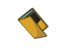 Wallet with Debit Card and Money hacking. Technology icon concept. Modern design wallet icon. png