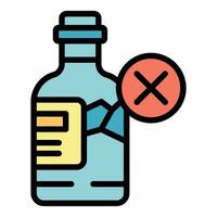 Check bottle icon vector flat