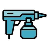 Paint gun icon vector flat