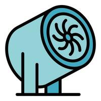 Fan heater icon vector flat