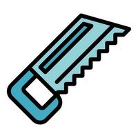 Hand saw icon vector flat