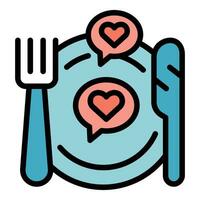 Lovely food icon vector flat