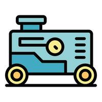 Current generator icon vector flat