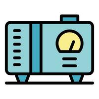 Emergency generator icon vector flat