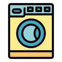 Wash machine icon vector flat