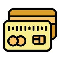 Credit card icon vector flat