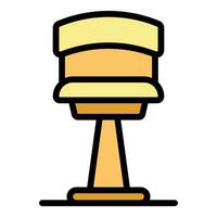 Tall bar stool icon vector flat