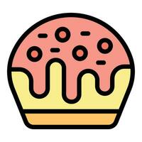 Spring panettone icon vector flat