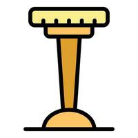 Bistro bar stool icon vector flat