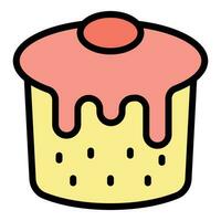 Panettone food icon vector flat