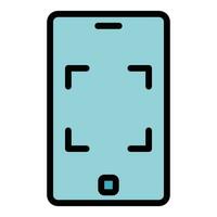 Smartphone snapshot icon vector flat