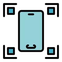 Phone snapshot icon vector flat