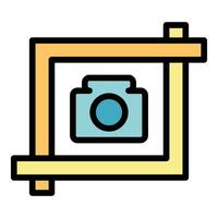 Frame capture icon vector flat