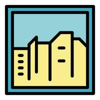 City screenshot icon vector flat