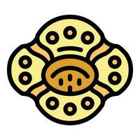 Coconut rafflesia icon vector flat