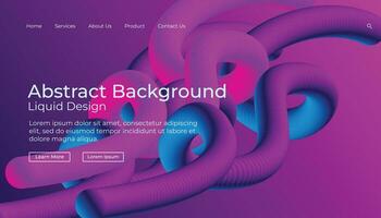 Colorful Abstract fluid wave. Modern poster with gradient 3d flow shape. Innovation background design for cover, landing page. vector