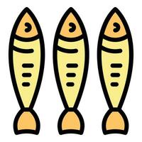 Ocean herring icon vector flat