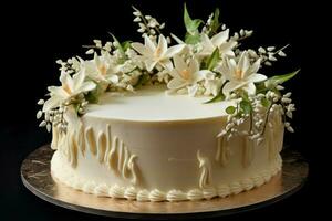 Delicious Asphodel cake ivory. Generate Ai photo