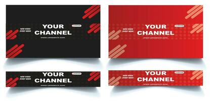 Modern and Creative Youtube  Channel Horizontal Banner for Graphic Designer.Web vector