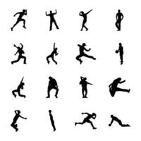 Pack of Sports Silhouettes Icons vector