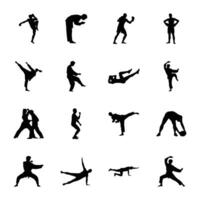 Pack of Sports Silhouettes Icons vector