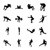 Pack of Sports Silhouettes Icons vector