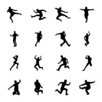 Pack of Sports Silhouettes Icons vector