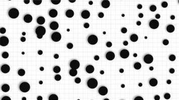 modieus abstract beweging achtergrond animatie met voorzichtig in beweging zwart dots Aan een rooster patroon. deze modern elegant achtergrond is vol hd en een naadloos lus. video