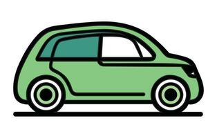 Hybrid Vehicle Car Illustration,Electric transportation illustration set. vector