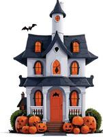 Haunted House Laser Cut Design vector