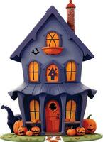 Haunted House Laser Cut Design vector