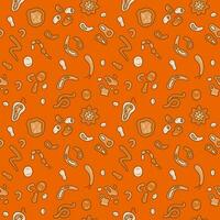 Microorganisms and Bacteria vector Healthcare concept colored seamless pattern or background