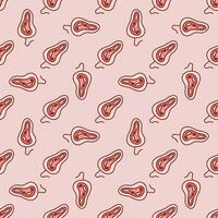 Bacteria vector Microbiology concept red seamless pattern