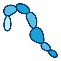 Bacteria Microbe vector concept blue icon or sign