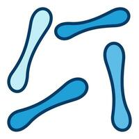 Bacteria vector concept blue icon or symbol